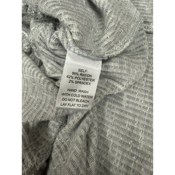 Caution To The Wind A Line Dress Gray Stripe Short Sleeve Large - Picture 7 of 9